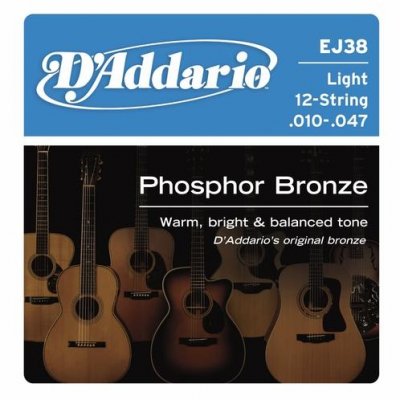 D'Addario EJ38 12-String 10-47 struny do gitary akustycznej