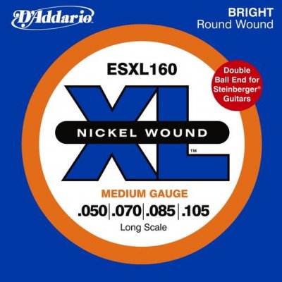D'Addario ESXL160 - XL Nickel Double Ball End 50-105 struny