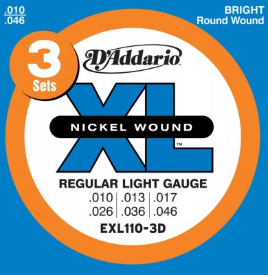 D'Addario EXL110-3D grubość: 10-46