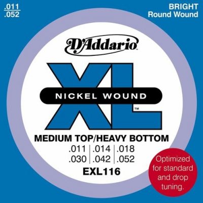 D'Addario EXL116 - XL Nickel Wound 11-52 struny