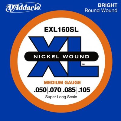 D'Addario EXL160SL-XL Nickel Super Long Scale 50-105 struny