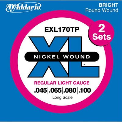 D'Addario EXL170TP 2-PACK BASS XL 45-100 LONG