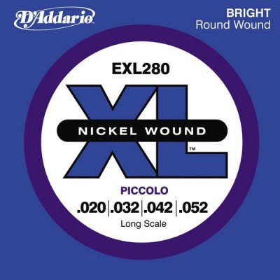 D'Addario EXL280 SET PICCOLO BASS XL LONG SCALE