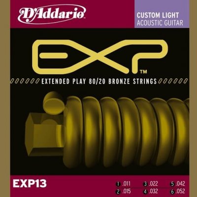 D'Addario EXP13 - EXP Coated 80/20 Bronze 11-52